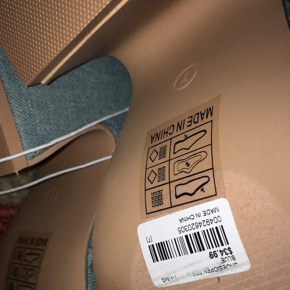 Forever 21 blue high heel wedges - Picture 6 of 8